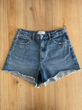 Abercrombie & Fitch 90s Relaxed Jean Shorts High Rise Stretch Size 29